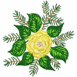 Flowers And Tree Embroidery Design 9